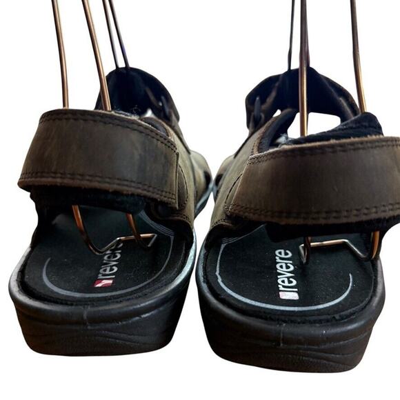 Revere Montana Crazy Horse Brown Leather Sport Hiking Camping Sandals Shoes 9 main image 13